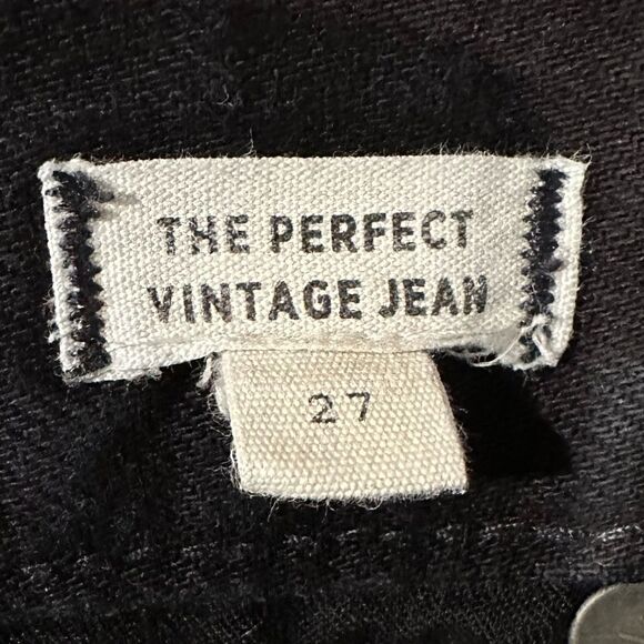 Madewell Perfect Vintage Distressed Black Jean DenimSize 27 - Picture 9 of 10